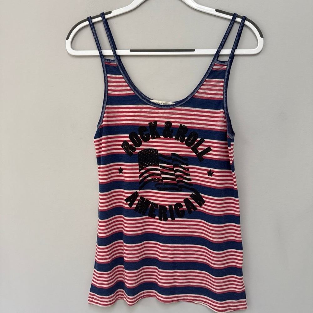 Threads 4 Thought Red and Blue Striped Tank